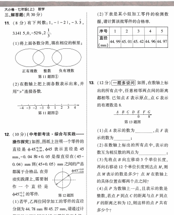 2025大小卷七上数学周测小卷无解析-主题派